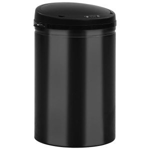 Coș De Gunoi Automat Cu Senzor, 30 L, Negru, Oțel Carbon