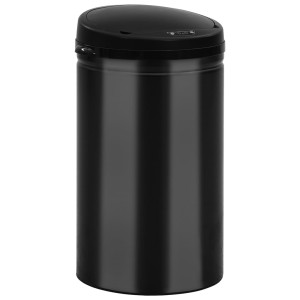 Coș De Gunoi Automat Cu Senzor, 40 L, Negru, Oțel Carbon