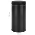 Coș De Gunoi Automat Cu Senzor, 70 L, Negru, Oțel Carbon