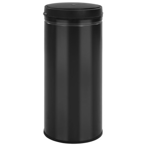Coș De Gunoi Automat Cu Senzor, 80 L, Negru, Oțel Carbon