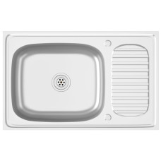 Chiuvetă Bucătărie Cu Scurgător, Argintiu 800X500X155 Mm Oțel