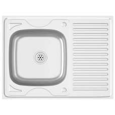 Chiuvetă Bucătărie Cu Scurgător, Argintiu 800X600X155 Mm Oțel
