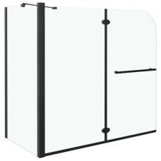 Cabină De Duș Dublu-Pliabilă, Negru, 120X68X130 Cm, Esg