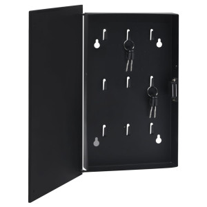 Casetă Pentru Chei Cu Tablă Magnetică, Negru, 30 X 20 X 5,5 Cm