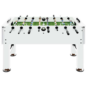 Masă De Fotbal, Alb, 140X74,5X87,5 Cm, Oțel, 60 Kg