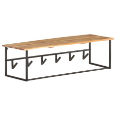 Cuier Cu Margine Naturala, 100X34X38 Cm, Lemn Masiv Acacia