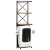 Dulap De Vin Design Tractor Alb 49X31X172 Cm Mango Nefinisat