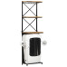 Dulap De Vin Design Tractor Alb 49X31X172 Cm Mango Nefinisat