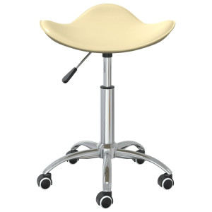 Scaun Pentru Salon Spa, Crem, Piele Ecologică