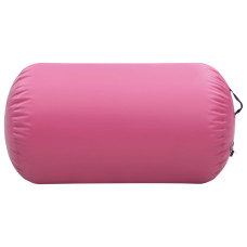 Rulou De Gimnastică Gonflabil Cu Pompă, Roz, 100 X 60 Cm, Pvc