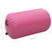 Rulou De Gimnastică Gonflabil Cu Pompă, Roz, 100 X 60 Cm, Pvc