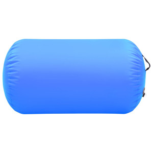 Rulou De Gimnastică Gonflabil Cu Pompă, Albastru, 100X60 Cm Pvc