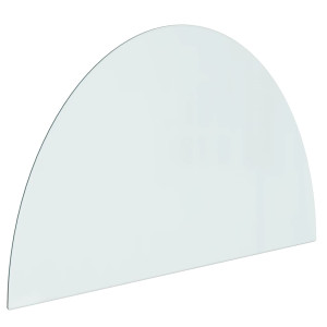 Placă De Sticlă Pentru Șemineu, Semi-Rotundă, 1000X600 Mm