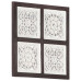 Panouri Perete Sculptate Manual, Maro/Alb, 40X40X1,5 Cm, Mdf