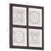 Panouri Perete Sculptate Manual, Maro/Alb, 40X40X1,5 Cm, Mdf