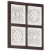Panouri Perete Sculptate Manual, Maro/Alb, 40X40X1,5 Cm, Mdf