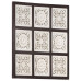 Panouri Perete Sculptate Manual, Maro Și Alb, 60X60X1,5 Cm, Mdf