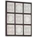 Panouri Perete Sculptate Manual, Maro Și Alb, 60X60X1,5 Cm, Mdf