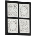 Panouri Perete Sculptate Manual, Negru/Alb, 40X40X1,5 Cm, Mdf