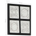 Panouri Perete Sculptate Manual, Negru/Alb, 40X40X1,5 Cm, Mdf