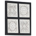 Panouri Perete Sculptate Manual, Negru/Alb, 40X40X1,5 Cm, Mdf