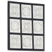 Panouri De Perete Sculptate Manual, Negru/Alb, 60X60X1,5 Cm Mdf