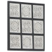 Panouri De Perete Sculptate Manual, Negru/Alb, 60X60X1,5 Cm Mdf