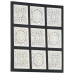 Panouri De Perete Sculptate Manual, Negru/Alb, 60X60X1,5 Cm Mdf
