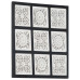 Panouri De Perete Sculptate Manual, Negru/Alb, 60X60X1,5 Cm Mdf
