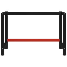 Cadru Metalic Banc De Lucru, 120X57X79 Cm, Negru Și Roșu