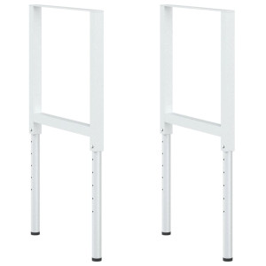 Cadre Banc Lucru Reglabile, 2 Buc., Gri, 55X(69-95,5) Cm, Metal