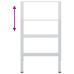 Cadre Banc Lucru Reglabile, 2 Buc., Gri, 55X(69-95,5) Cm, Metal
