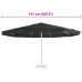 Pânză De Schimb Umbrelă De Soare De Exterior Negru 515 Cm Pânză De Schimb Umbrelă De Soare De Exterior Negru 515 Cm