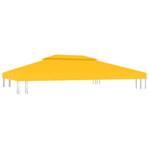 Acoperiș De Pavilion Cu 2 Niveluri, Galben, 4X3 M, 310 G/M²