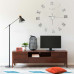 Ceas De Perete 3D, Argintiu, 100 Cm, Xxl, Design Modern