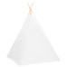 Cort De Copii Teepee Cu Geantă Piersică, Alb, 120X120X150 Cm,