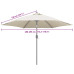 Pânză De Schimb Umbrelă De Soare De Exterior Alb Nisipiu 300 Cm Pânză De Schimb Umbrelă De Soare De Exterior Alb Nisipiu 300 Cm