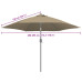 Pânză De Schimb Umbrelă De Soare De Exterior Gri Taupe 300 Cm Pânză De Schimb Umbrelă De Soare De Exterior Gri Taupe 300 Cm