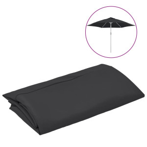 Pânză De Schimb Umbrelă De Soare De Exterior, Negru, 300 Cm