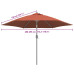 Pânză De Schimb Umbrelă De Soare De Exterior Cărămiziu 300 Cm Pânză De Schimb Umbrelă De Soare De Exterior Cărămiziu 300 Cm