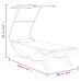 Pat De Exterior Cu Baldachin, Crem, 100X190X134 Cm, Lemn Masiv