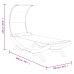 Pat De Exterior Cu Baldachin, Crem, 100X200X126 Cm, Lemn Masiv