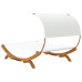 Pat De Exterior Cu Baldachin, Crem, 165X203X126 Cm, Lemn Masiv
