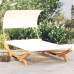 Pat De Exterior Cu Baldachin, Crem, 165X203X126 Cm, Lemn Masiv