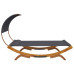 Pat De Exterior Cu Baldachin Antracit 165X203X126 Cm Lemn Masiv