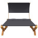 Pat De Exterior Cu Baldachin Antracit 165X203X126 Cm Lemn Masiv