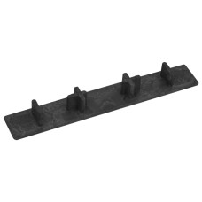 Capace De Capăt Pardoseală Terasă, 10 Buc., Negru, Plastic