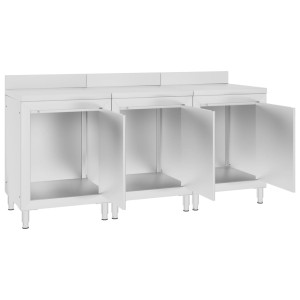 Dulap Blat De Lucru Comercial 180X60X96 Cm Oțel Inoxidabil
