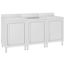 Dulap Comercial Pentru Chiuvetă 180X60X96 Cm, Oțel Inoxidabil