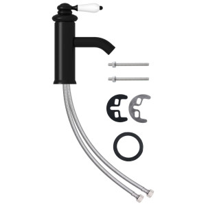 Robinet Chiuvetă De Baie, Negru, 130X180 Mm